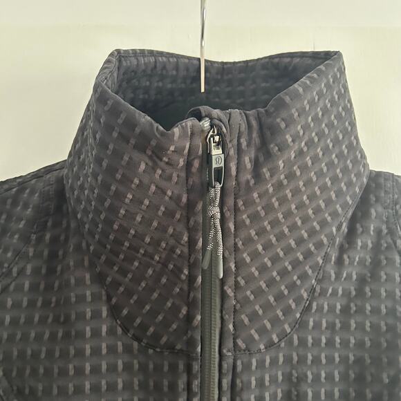 Lululemon Water-Repellent Grid Fleece Hiking Jacket – Black/ Grey – Size 4(NWOT) - Picture 7 of 16